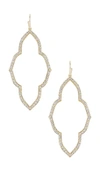 Kendra Scott Cubic Zirconia Small Open Frame Drop Earrings In Metallic Gold