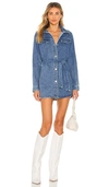 Superdown Kelsie Denim Dress In Blue