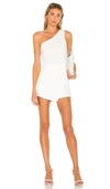 Superdown Alexa One Shoulder Romper In 白色
