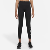 Nike Swoosh Run Women's Mid-rise 7/8 Running Leggings In Black