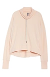 Sweaty Betty Harmonise Luxe Fleece Sweatshirt In Peach Orange Marl