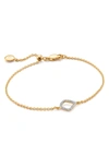 Monica Vinader Riva Mini Kite Diamond Bracelet In Yellow Gold/ Diamond