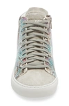 P448 STAR EMBOSSED HIGH TOP SNEAKER