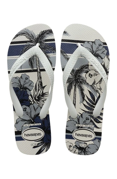 Havaianas Aloha Flip Flop In White/white/white