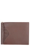 Royce New York Rfid Leather Money Clip Card Case In Brown