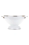Golden Rabbit Enamelware 2-quart Colander In Solid White