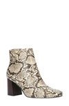 Bella Vita Wilma Bootie In Taupe Snake Print Faux Leather