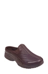 Easy Spirit Women's Travel Time Slip-on Walking Mules In Wine