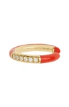 Ippolita Stardust Carnivale Diamond Ear Cuff In Red/ Gold