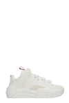 GCDS SNEAKERS IN WHITE LEATHER,FW22W01091801
