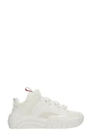 Gcds White Leather Mid-top Sneakers In White