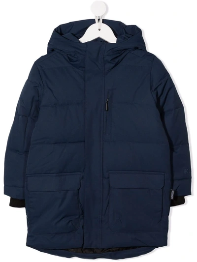 Gosoaky Hooded Padded Coat In 蓝色