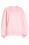 Cotton Citizen Brooklyn Oversize Crew Sweatshirt In Hot Pink Mix