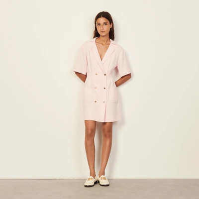 sandro dress pink Sandro Sequin Tweed Short Dress