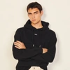 Sandro Hoodie Sweatshirt With Logo Embroidery In Black