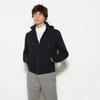Sandro Technical Fabric Jacket In Navy Blue