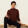 Sandro Funnel Neck Sweater In Brick-red