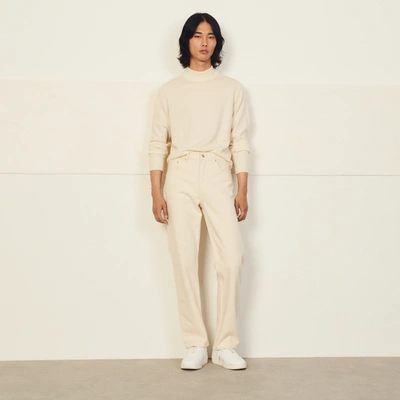 Sandro Long-sleeve Crewneck Cashmere Jumper In Naturels