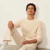 Sandro Ribbed Regular Fit Crewneck Sweater - 150th Anniversary Exclusive In Ecru