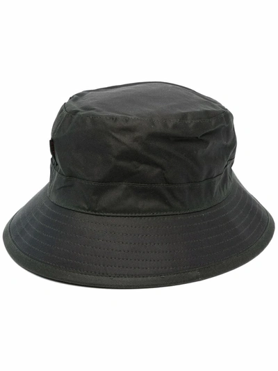 Barbour Embroidered Logo Bucket Hat In Green
