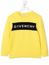 Givenchy Intarsia-logo Crewneck Sweater In Yellow
