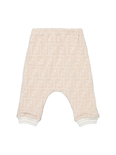 Fendi Babies' Kids Sweatpants For Unisex In Beige