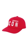 Dsquared2 Logo Embroidered Cap In Red