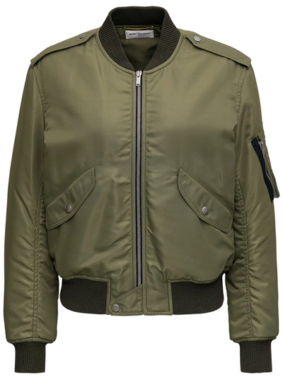 Saint Laurent Bomber 夹克 In Military Green