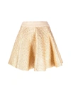 VALENTINO VALENTINO METALLIC EFFECT MINI SKIRT