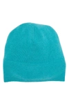 Portolano Slouchy Cashmere Knit Beanie In Lake Blue