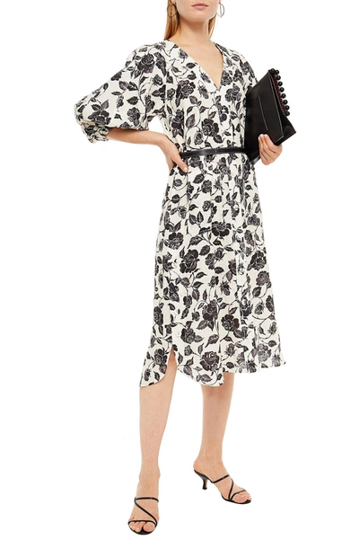 Zimmermann The Lovestruck Day Belted Slub Linen Midi Dress In Off-white |  ModeSens