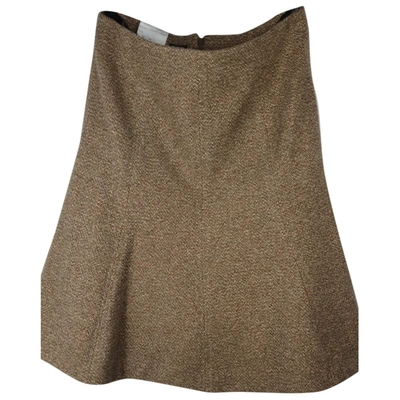 Pre-owned Kiton Cashmere Mid-length Skirt In Beige