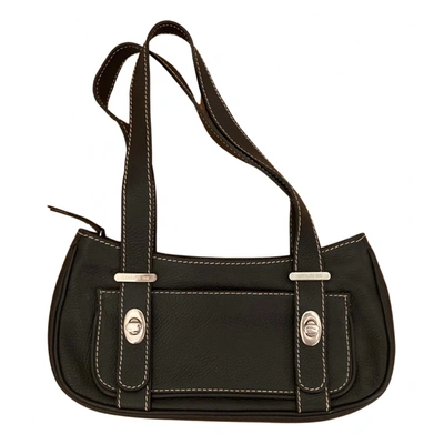 Pre-owned Cerruti 1881 Leather Handbag In Black