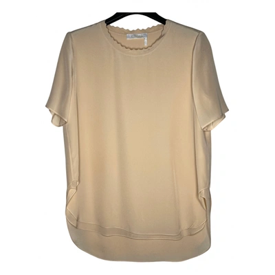 Pre-owned Chloé Silk Tunic In Beige