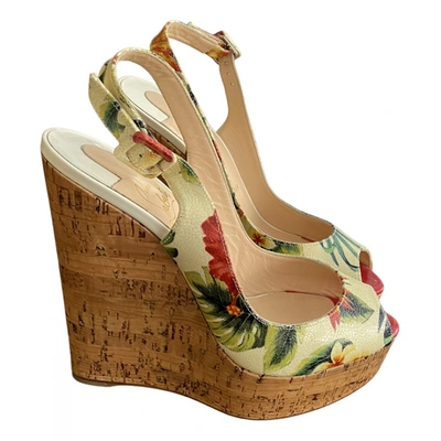 Pre-owned Christian Louboutin Leather Sandals In Multicolour