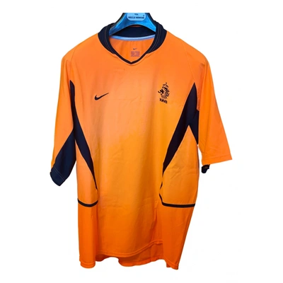 Pre-owned Nike T-shirt In Orange