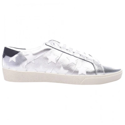 Pre-owned Saint Laurent Leather Low Trainers In Metallic