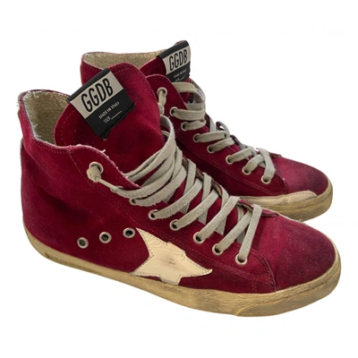 Pre-owned Golden Goose Francy Trainers In Burgundy