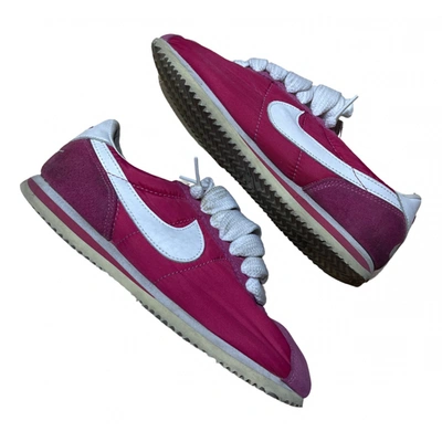 Pre-owned Nike Cortez Cloth Trainers In Pink