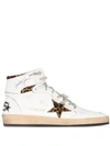 Golden Goose Sky-star Sneakers With Leo Ponyskin Inserts In Weiss