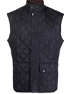 Barbour Lowerdale Quilted Cotton Vest In Navy