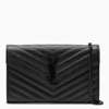 Saint Laurent Black Envelope Chain Wallet In Black