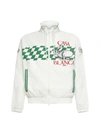 CASABLANCA CASABLANCA PRINTED DRAWSTRING ZIPPED JACKET