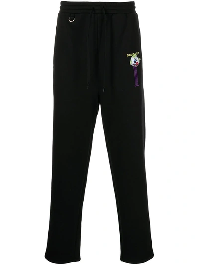Doublet Embroidered Lounge Track Trousers In Schwarz