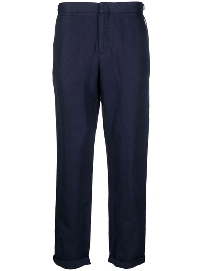 Orlebar Brown Slim-fit Linen Pants In Navy
