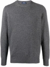Drumohr Round Neck Sweater Sweater Grey In Gray