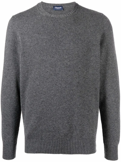 Drumohr Round Neck Sweater Sweater Grey In Gray
