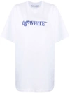 OFF-WHITE LOGO-PRINT T-SHIRT DRESS