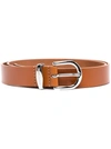 Isabel Marant Buckled Leather Belt In Braun