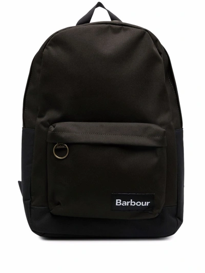 Barbour Logo-patch Backpack In Blau